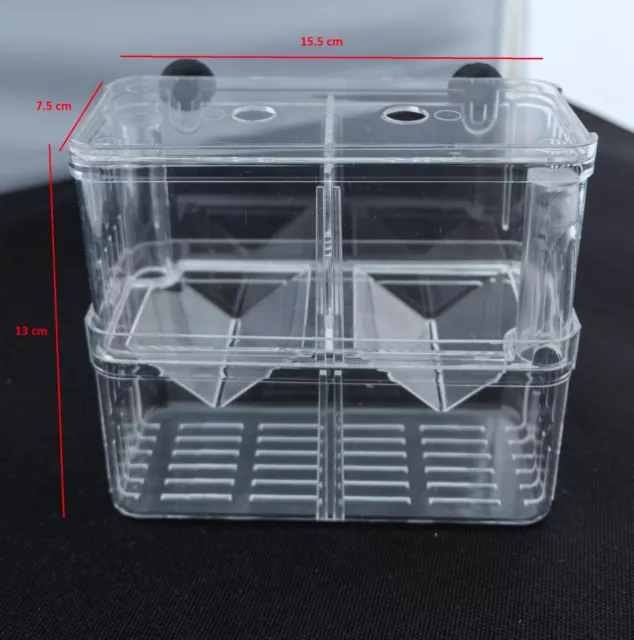 Aquarium Fish Tank Breeding Breeder Rearing Box Hatchery Isolation Case, Large