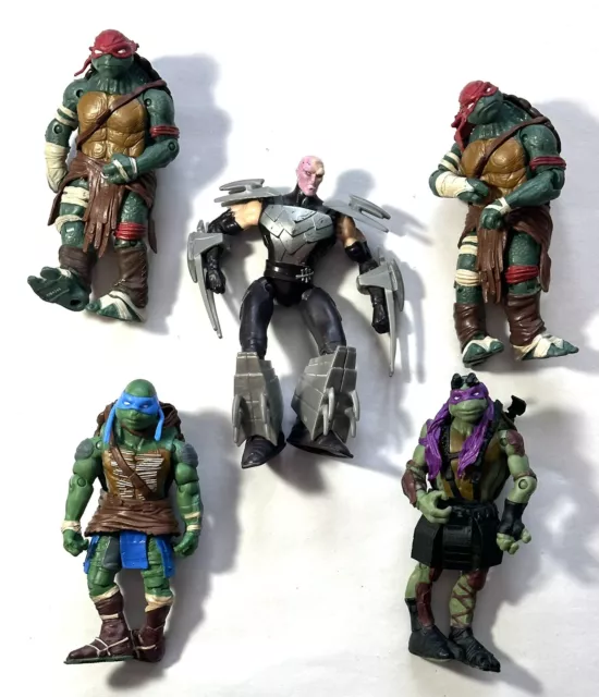 Teenage Mutant Ninja Turtles Movie Collection TMNT 5 Pc Action Figures - Used