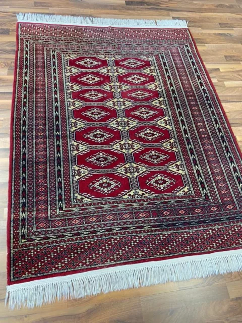 ✔ Buchara | 130 x 164 | Handgeknüpft | Orientteppich | Carpet | Rug ‼️