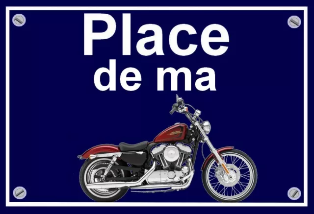 plaque " PLACE DE MA HARLEY DAVIDSON SEVENTY TWO 72  "