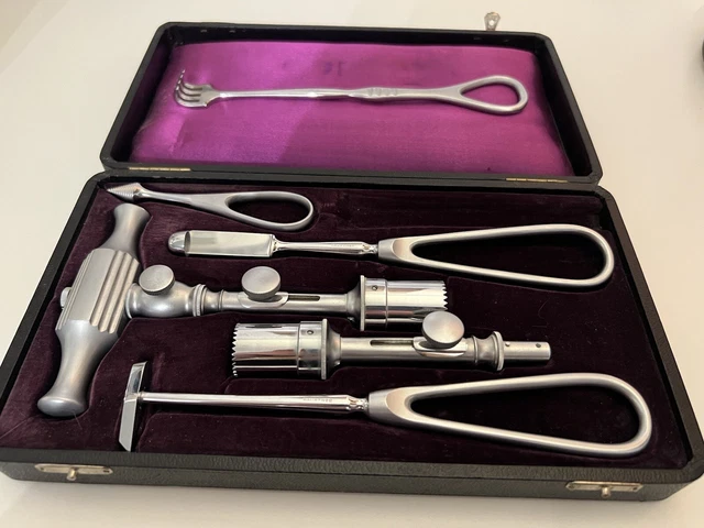 Antik! Trepanationsbesteck. Chirurgisches Besteck, Instrumente. Medizin, Arzt 12