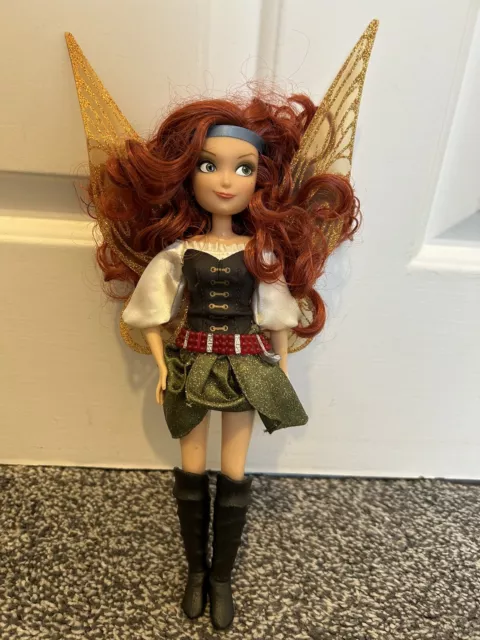 DISNEY Store The Pirate Fairy Fairies Zarina Figure Doll Toy with Flutter Wings