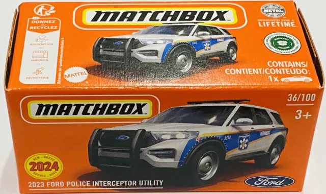 Matchbox 2023 Ford Police Interceptor Utility White 2024 new