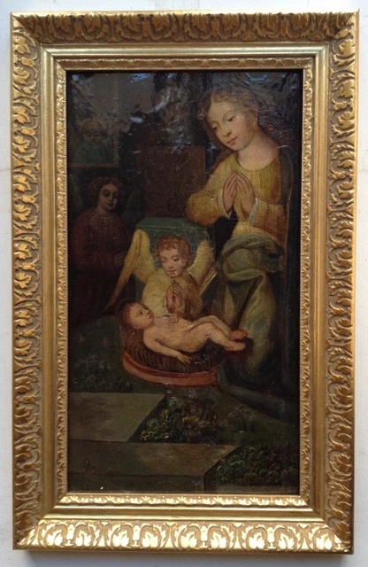 16th Century Lucas CRANACH the Elder Virgin and Child Old Master Authentic Oil