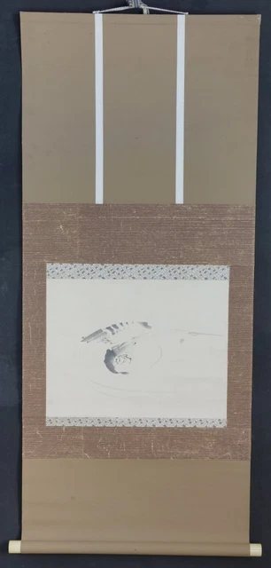 Japan Spring scroll Ebi shrimps 1900 shrimp Sumi-e ink art 2