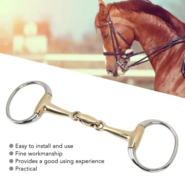 LT 135mm Horse Snaffle Bit Stainless Steel&Copper Hinge Horse Loose Sn EC AU LT