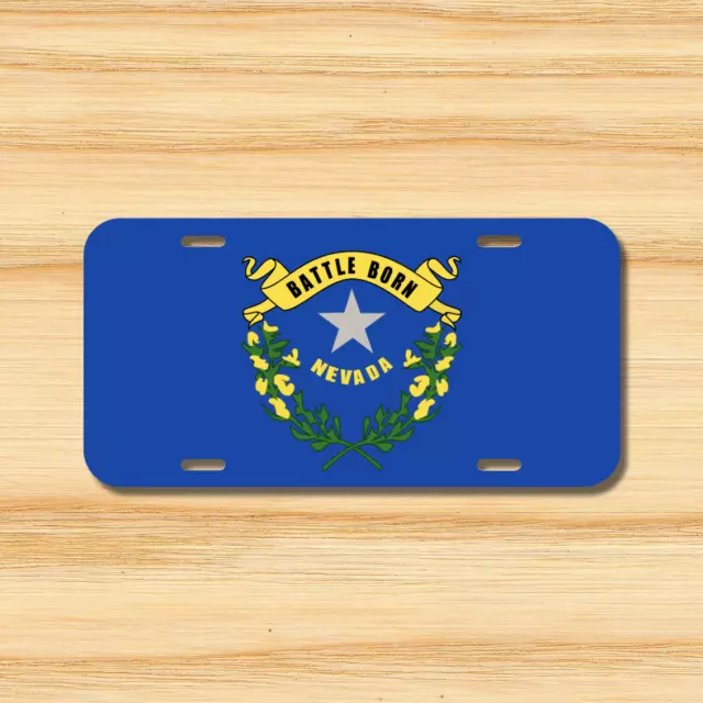 Nevada State Flag License Plate Vehicle Auto Tag Las Vegas Reno NV FREE SHIPPING