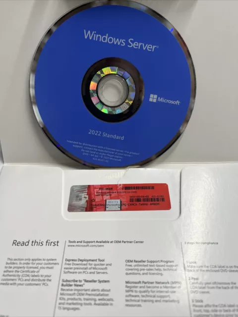 Microsoft Windows Server 2022 Standard 16 Core DVD