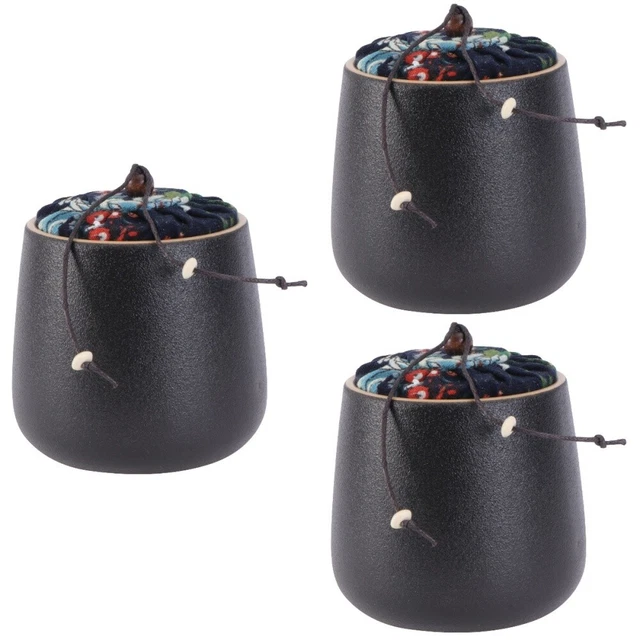 Set of 3 Ceramic Small Animal Urn Decent Pet Funeral Casket Urns for Pets