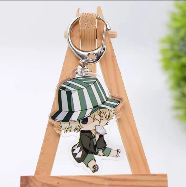 Bleach Anime Keychain - Kenpachi Zaraki 11th Captain Metal Keyring With Ring