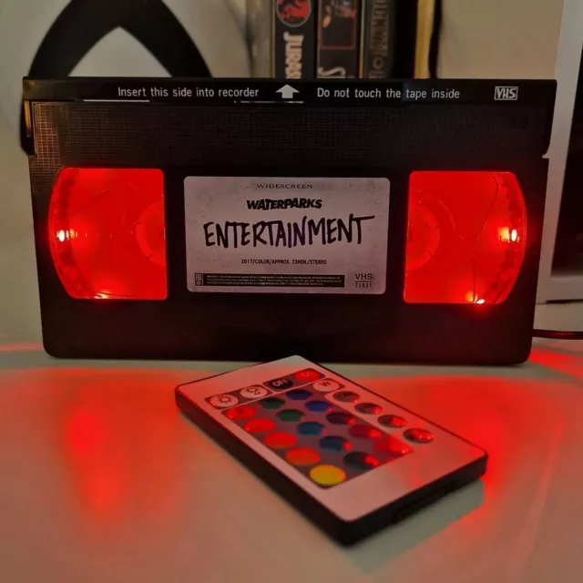 Waterparks Entertainment USB LED VHS Tape Lamp Birthday Gift Retro Light Music