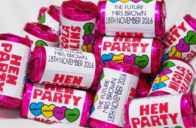 Personalised Love Heart Hearts Sweets Hen Night Favours