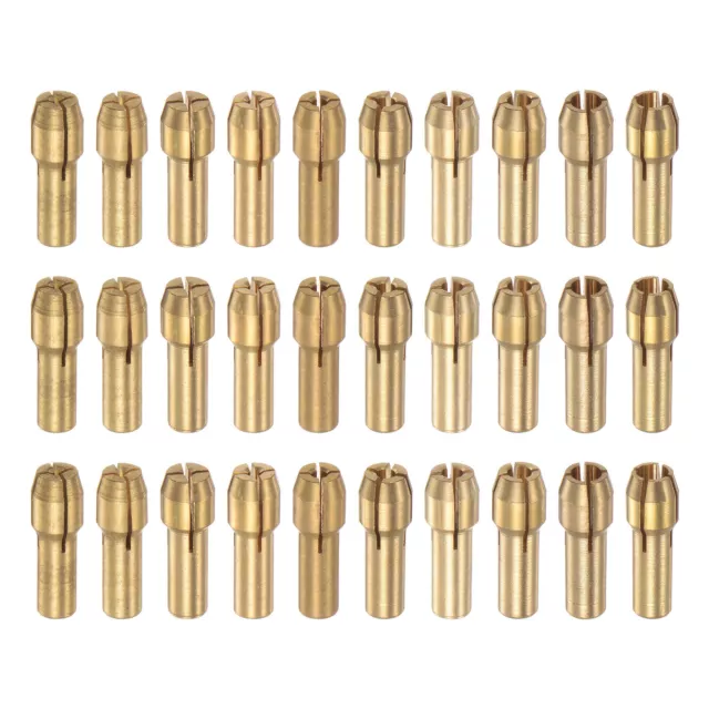 30pcs 0.5-3.2mm Brass Drill Chucks Collet Bit Sets for Rotary Tools, 4.3mm Shank