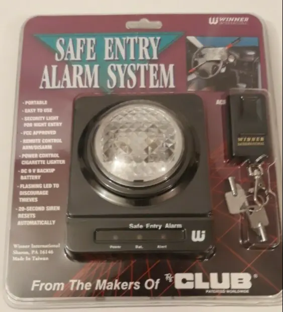 New Winner Intl. Safe Entry Alarm System with Remote, Siren, Flashing LED Light!