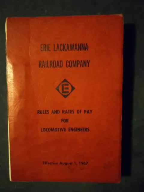 Vintage 1967 Erie Railroad Company Rates of Pay Rules Locomotive Engineers Train