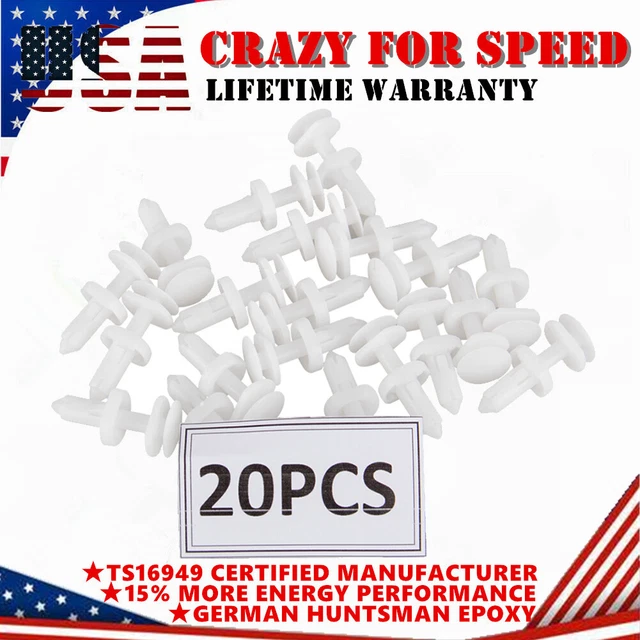 White Retainer Clip Door Trim Panel Push Type fits GMC Chevy C/K 1500 2500 3500
