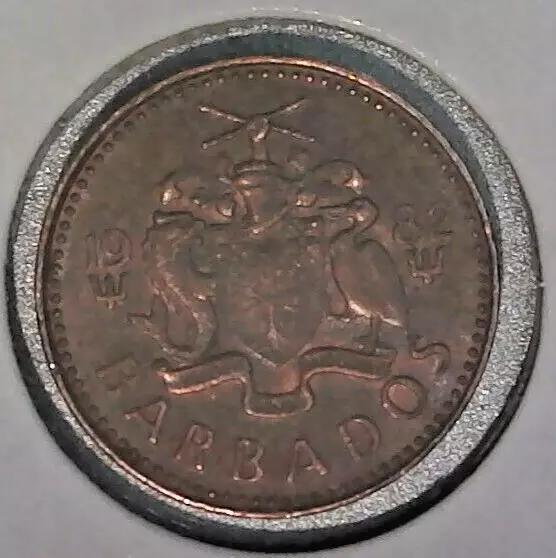 1982 Barbados One Cent/1 Cent Circulated Coin Bronze KM# 10