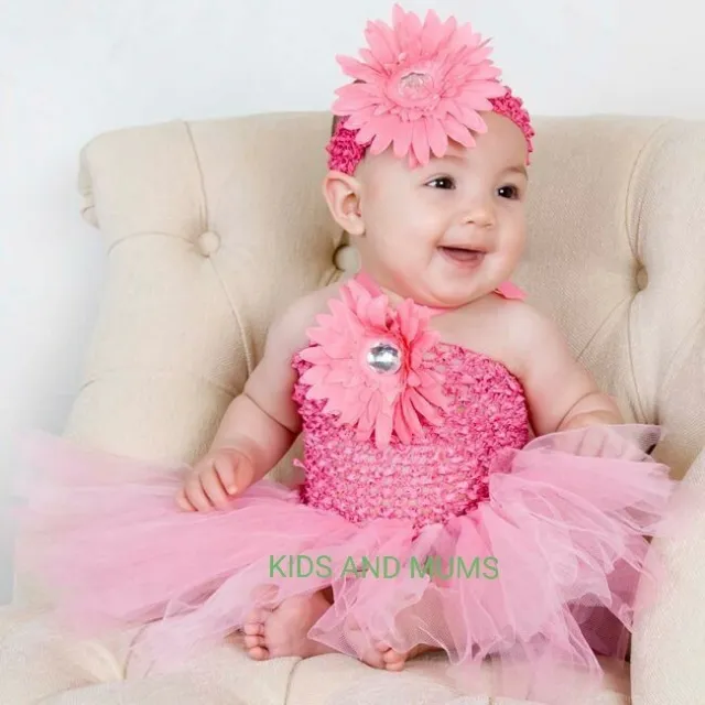 baby girls tutu dance dress 3-6-9-12-18 months,party dress+headband, UK SELLER