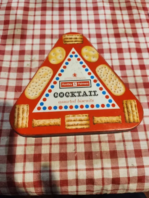 Vintage Huntley & Palmers Cocktail Bisquit Tin (1950s) RARE