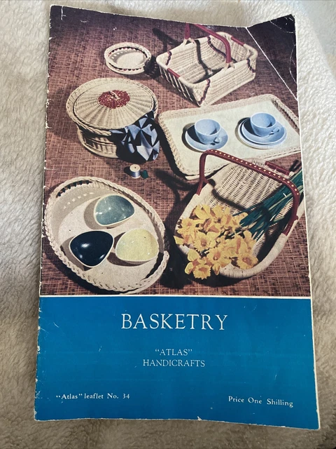 Vintage Korb Handwerk Broschüre Atlas Nr. 34