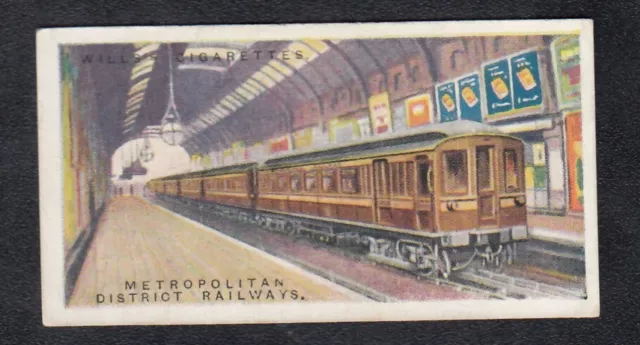 1924 Vintage Railway Card METROPOLITAN DISTRICT RAILWAYS London Underground