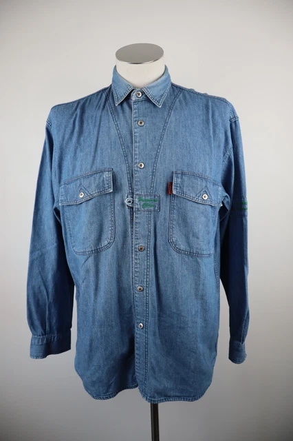 Chemise ajustée noire coton mélangé homme Replay | Destock Jeans