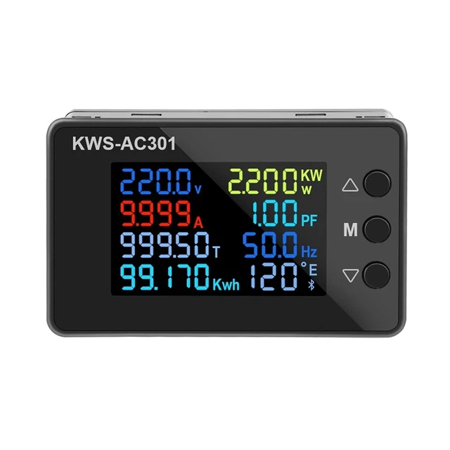 Digital Display Current Voltmeter 50-300V AC Wattmeter Multifunction Electr U4T4