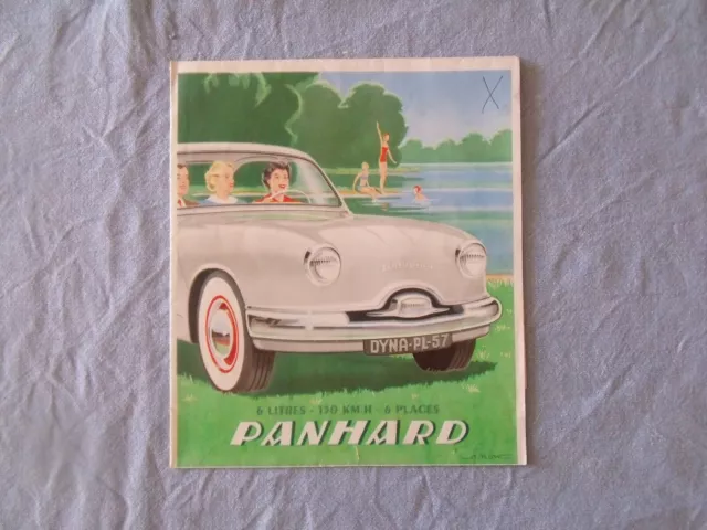 Dépliant publicitaire Panhard 1957 DYNA 57 citroën