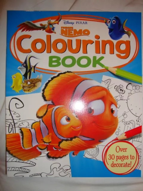 Disney Pixar Fundstücke Nemo Malbuch Nemo Dory Marlin brandneu UVP £3,99