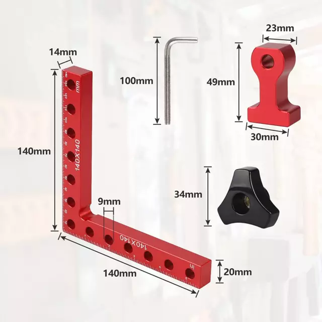 2 Pièces Équerres De Positionnement À 90 Degrés 140Mm Avec 4 Pinces, Pinces À An 3