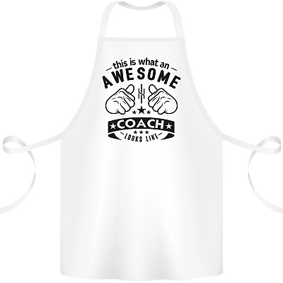 An Awesome Coach Looks Like Rugby Football Cotton Apron 100% Organic