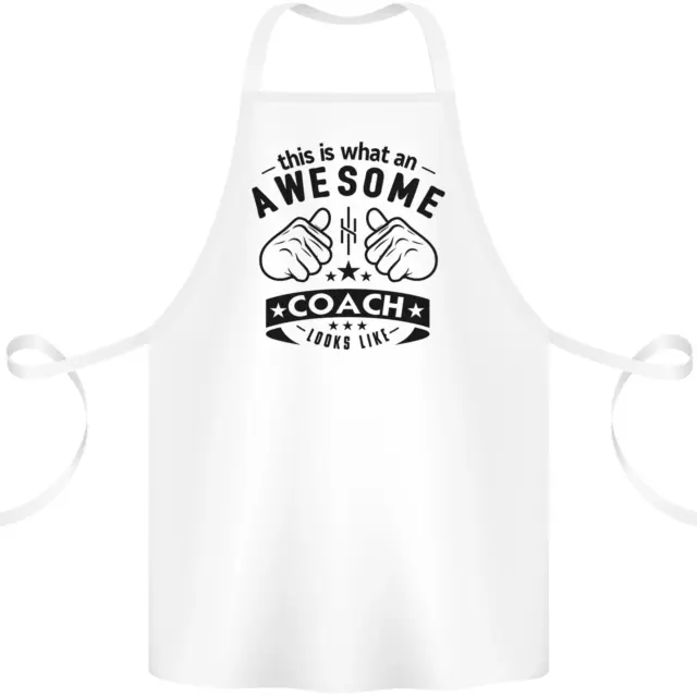 An Awesome Coach Looks Like Rugby Football Cotton Apron 100% Organic