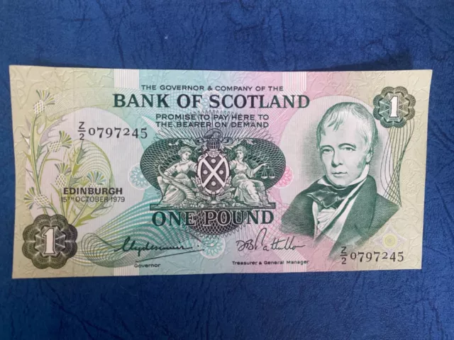 £1 Bank of scotland note - unc/mint condition