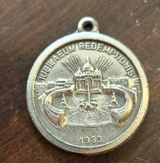 POPE JOHN PAUL II Medal Year of Jubilee 1983 Silvertone 1" dia $17.53 ...