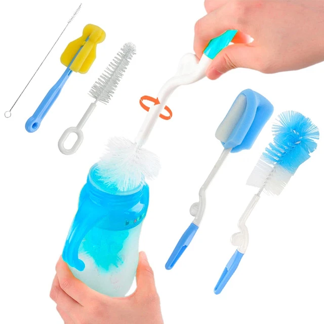 Baby Bottle Brush Set, Baby Bottle Cleaner, Harbiss Rotary Baby Bottle Cleaning