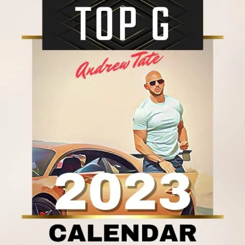 ANDREW TATE FAN Art Calendar TOP G 2023 Squared Monthly Calendar with