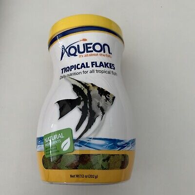 Alimento para peces Aqueon Tropical Flakes para acuario - 7,12 oz con vencimiento junio de 2025 lata abollada