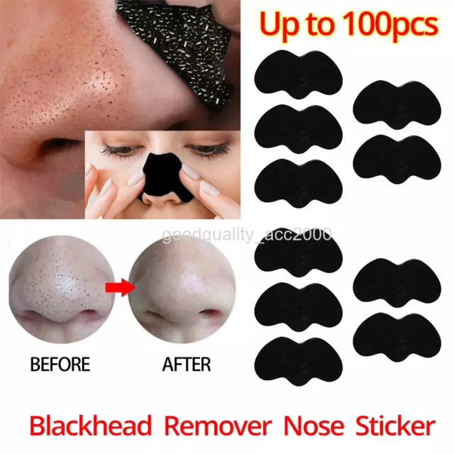 5-100pcs Nose Pore Strips Blackhead Removal Unclog Pores Smooth Deep Cleansing