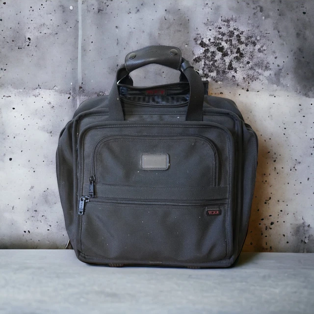 TUMI Alpha Rolling Laptop Briefcase Bag Ballistic Overnight Suitcase 2214D3 BLK