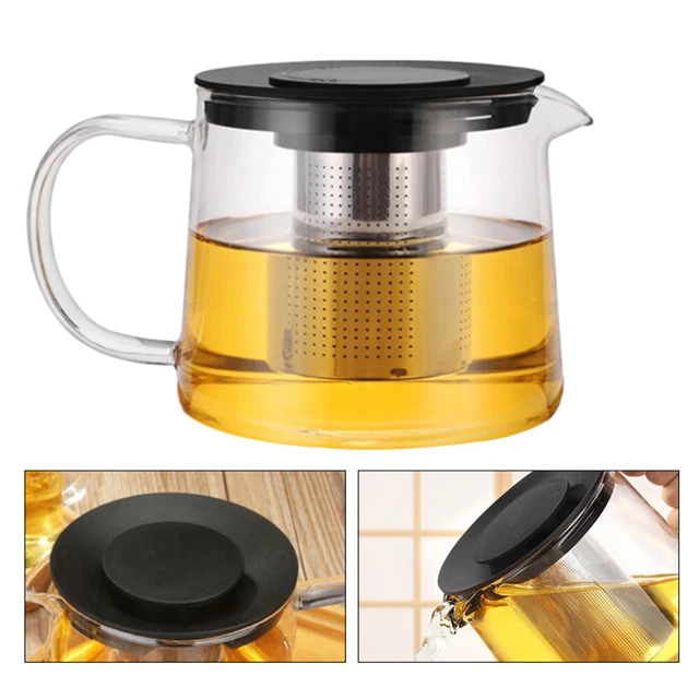 Bollitore da tè ripido in vetro tazza da caffè bollitore acciaio inox