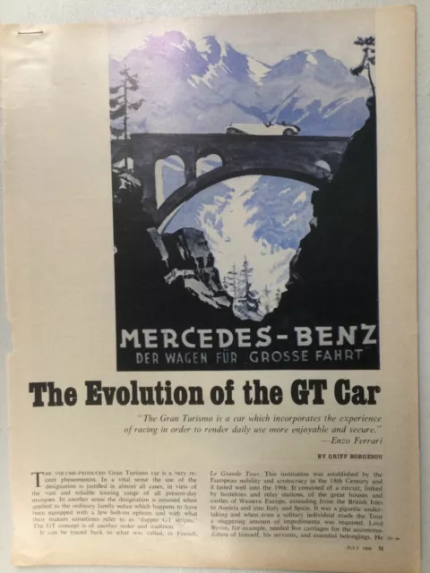 MBArt40 Article Mercedes Benz The Evolution  of the GT Car July 1968 6 page