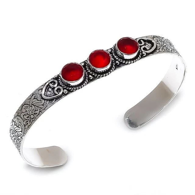 BRACELET MANCHETTE RÉGLABLE en argent sterling 925 en