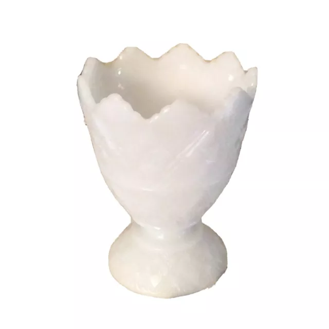 E. O. BRODY MILKGLASS OPAQUE URN VASE BOWL 6” x 4-1/2” VINTAGE 1950-60s