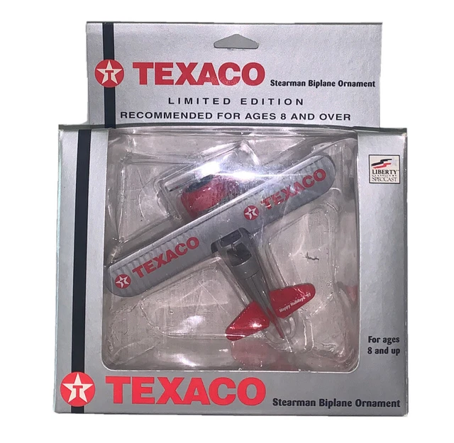 Stearman Biplane Ornament Texaco Brand Petroleana - Liberty Classics SpecCast