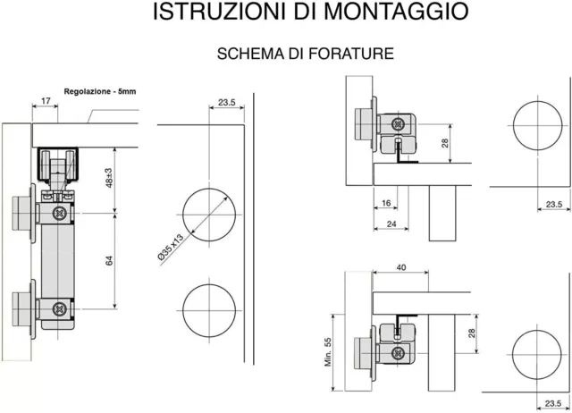 Kit de ferretería deslizante para puertas de muebles, armarios, armario plegable 2