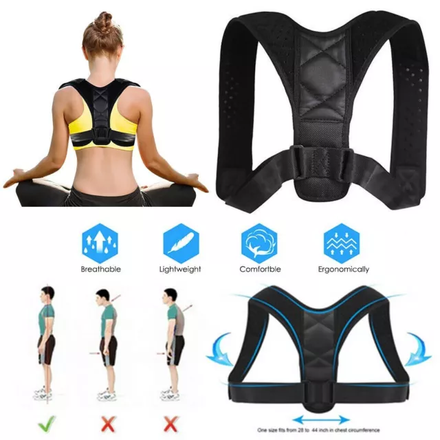 Posture Corrector Back Support Body Brace Wellness Lumbar Shoulder Support Belt