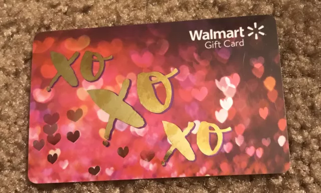 Walmart Us Shiny Gift Card Hearts Xo Xo Xo No Value Collectible New