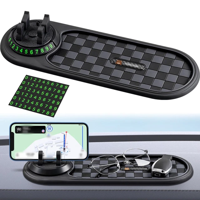 Car Mat Multifunction Car Anti-Slip Mat Auto Phone Holder, Car