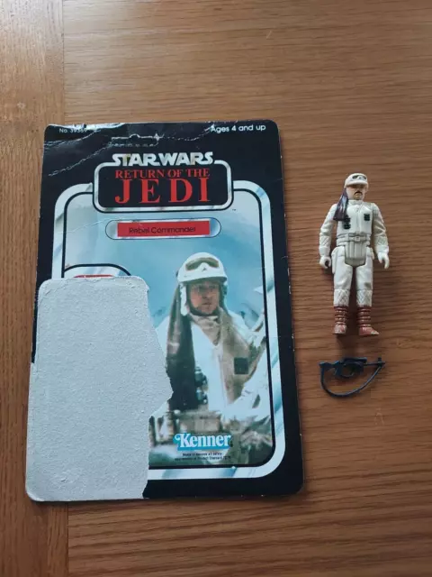 Star Wars Rebel Commander Complete With Card 1980'S  Original Figure