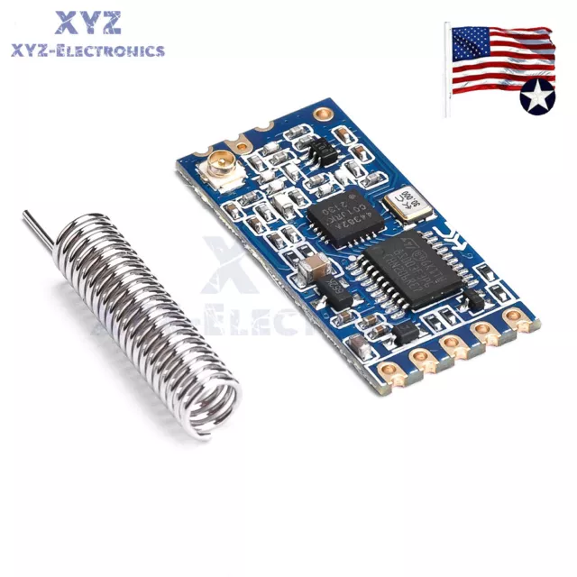 433Mhz HC-12 SI4463 Wireless Serial Port Module 1000m Replace Bluetooth US